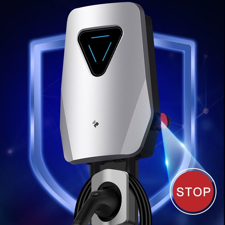 Tingkat 2 J1772 Fingerprint App Type 2 EV Charger Dengan Kabel 5m Standar