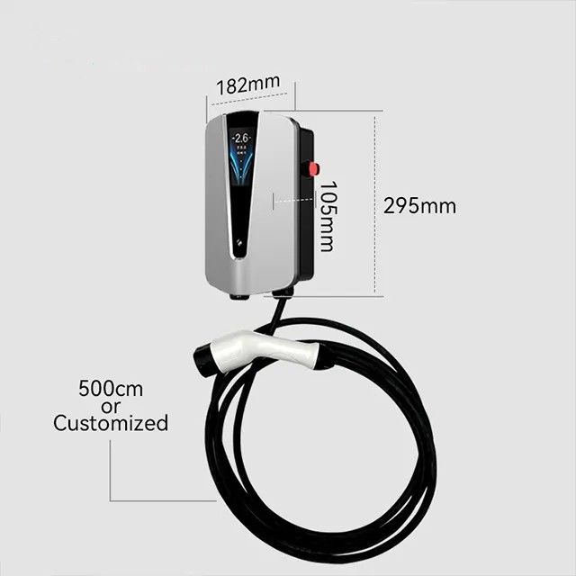 Standar Eropa 22V 7kw Wall Mounted Car Charger Type 2 Charging Point OEM ODM