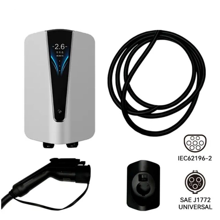 Standar Eropa 22V 7kw Wall Mounted Car Charger Type 2 Charging Point OEM ODM