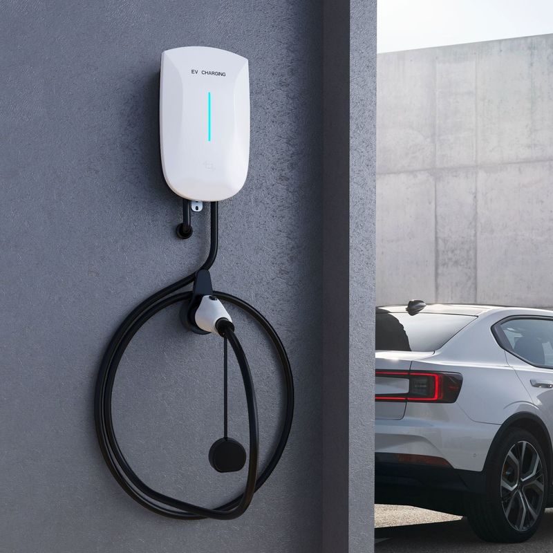 Wall Mounted 7kw Type 2 EV Charger European Standard App Control Pengisian cepat