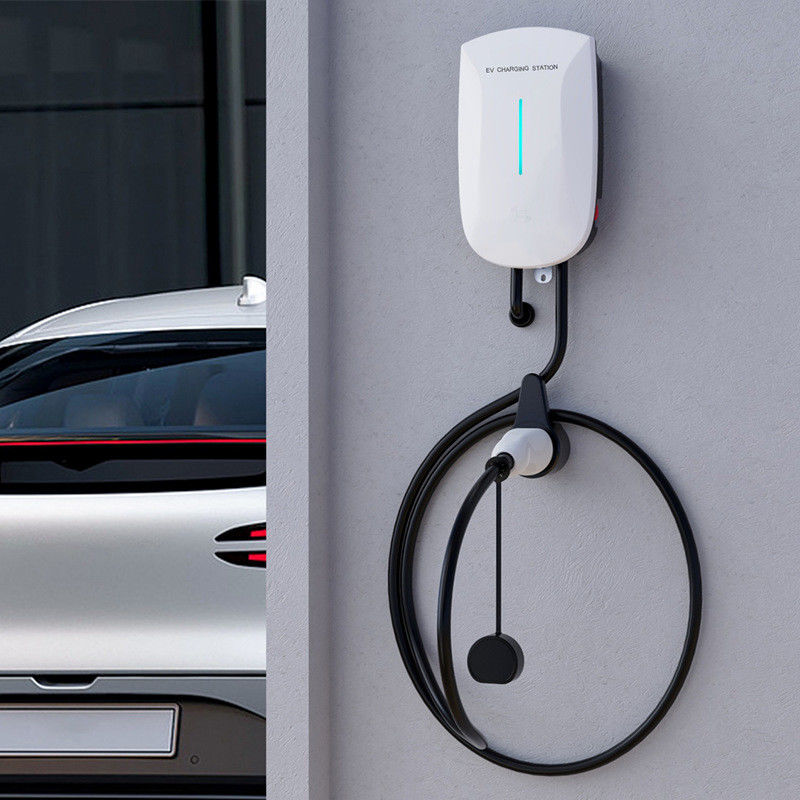 Karto Swiping Column Mounted Portable 240v Type 1 EV Charger Untuk Tesla BMW