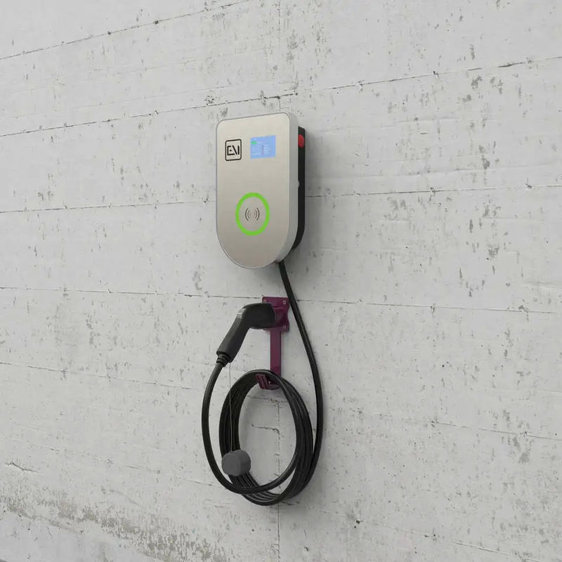 RFID Wall Boxer 7kw 32a Wall Mounted EV Charging Station Dengan Kabel 5 Meter