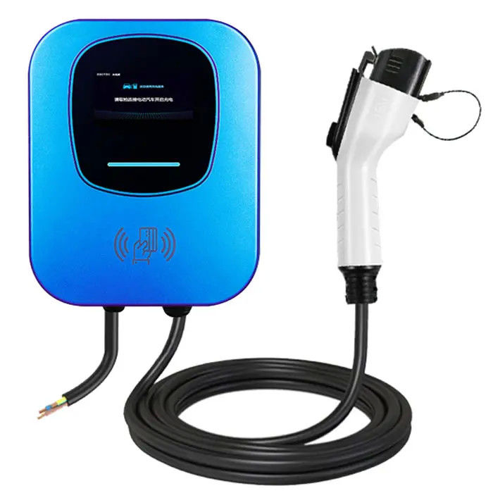 Sesuaikan Warna 11kw Pengisian Cepat Stasiun Pengisian EV Terpasang di Dinding Untuk Rumah