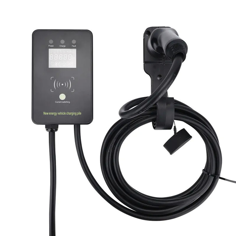 AC 220V Swiping Card 5 Gears Wall Mounted EV Charging Station dengan layar LED