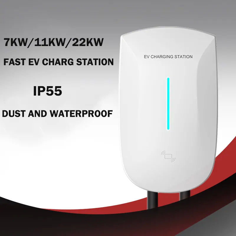 App Control 22kw Fast Charging Wall Mounted EV Charging Station Untuk Tesla Audi