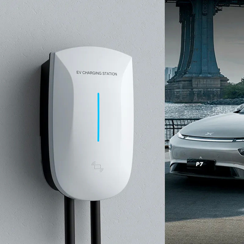 App Control 22kw Fast Charging Wall Mounted EV Charging Station Untuk Tesla Audi