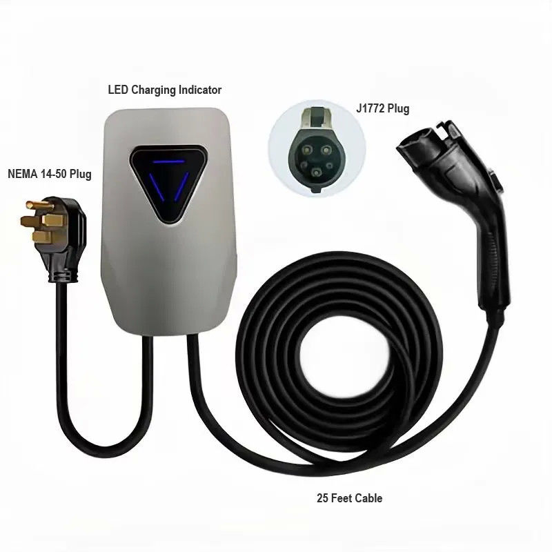 American Standard Single Gun 32A Type 1 Wall EV Charger Untuk Pengisian Rumah Tesla