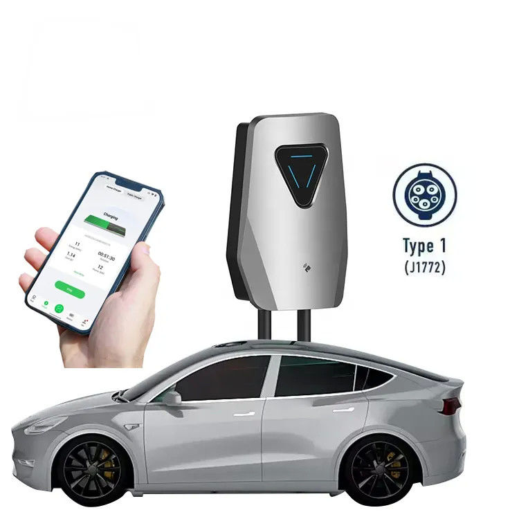 American Standard Single Gun 32A Type 1 Wall EV Charger Untuk Pengisian Rumah Tesla