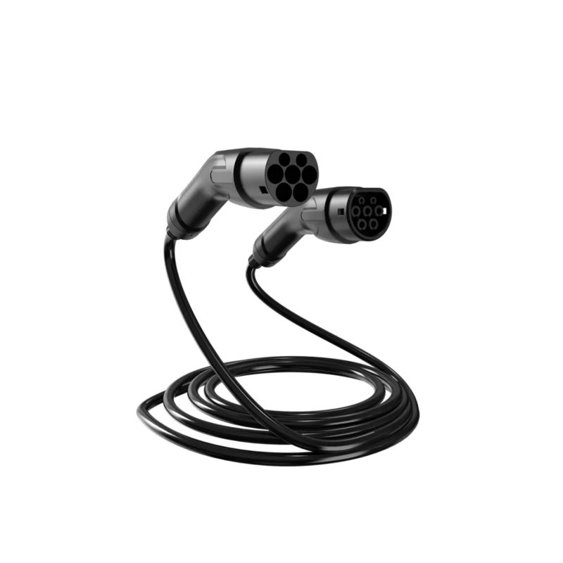 Double Head Type 2 32A AC Charging Cable Over Current Protection (Kabel pengisian AC 32A tipe 2 dengan kepala ganda)