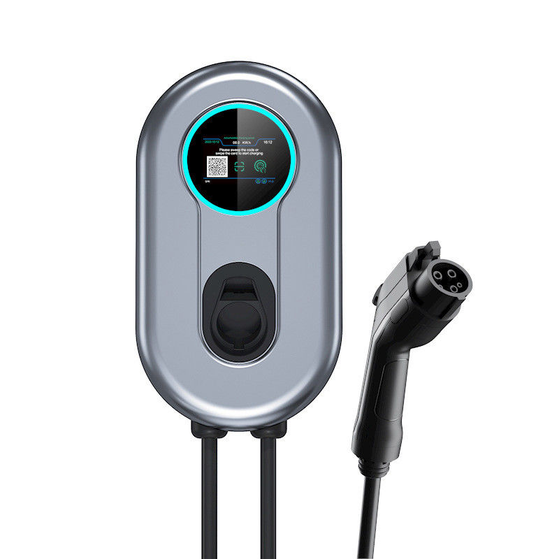 3 Fase 400v Tipe 2 AC EV Charger Wifi Pengisian Daya arus yang disesuaikan