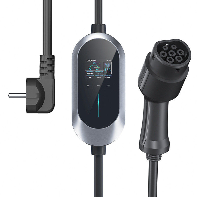 230V CEE 3 Pin Touch Button 7.2 Kw AC Fast Charger Perlindungan atas beban