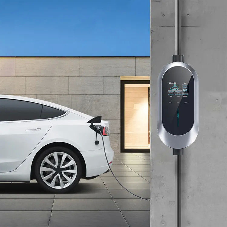 SAE J1772 Tipe 1 7kw EU Single Gun Portable Electric Vehicle Charger Pengisi daya kendaraan listrik