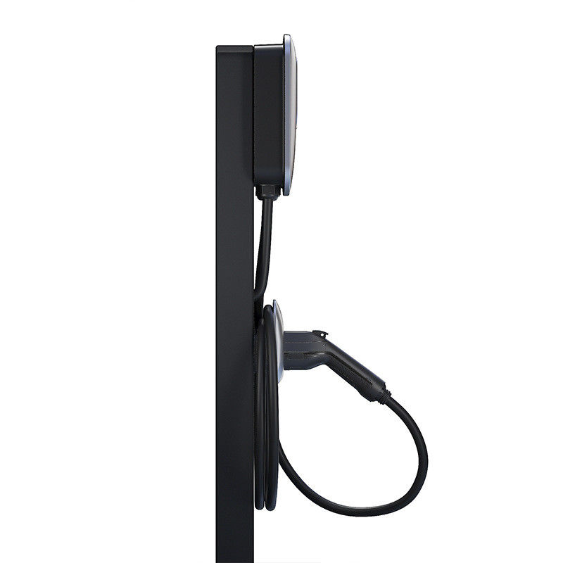 7.4 Meter Kabel Kolom Dipasang 11kw Rumah Tipe 1 EV Charger Dengan Kartu RFID
