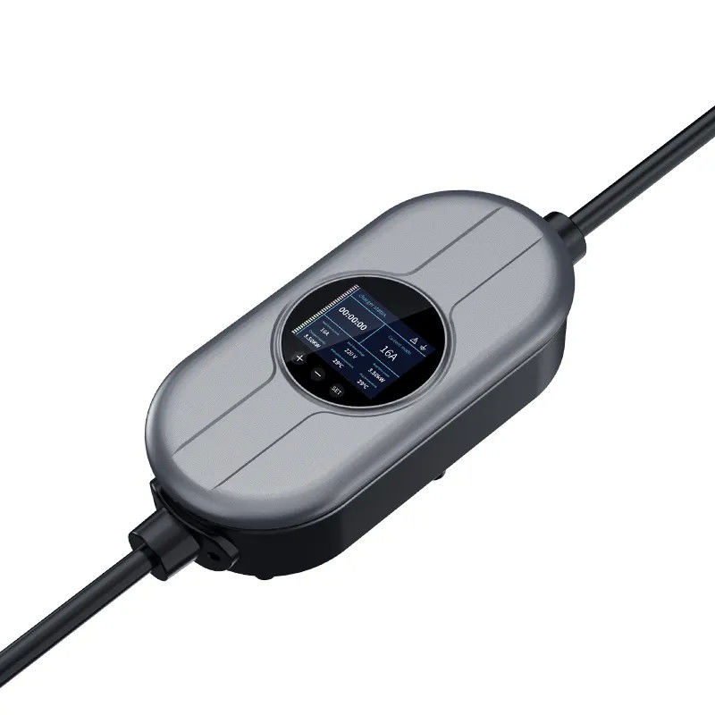 Plug And Charge SAE J1772 Plug 240V Portable EV Charging Station Disesuaikan Kabel