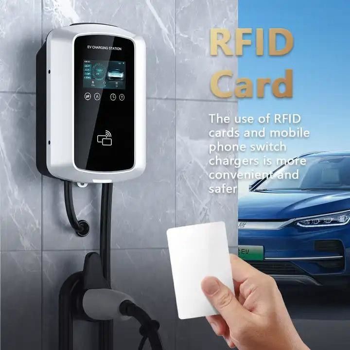 Column Mounted Level 2 11kw 32A Type 2 EV Charger Dengan Sertifikat CE