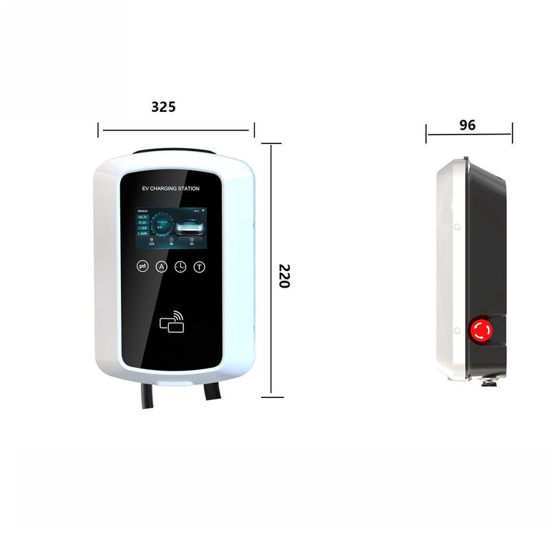 Column Mounted Level 2 11kw 32A Type 2 EV Charger Dengan Sertifikat CE