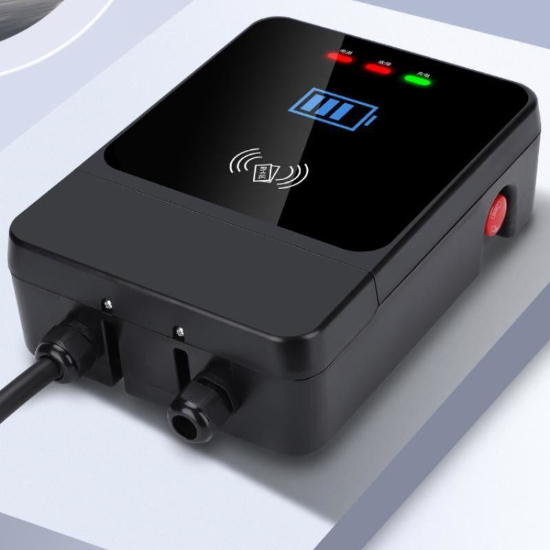 GBT 7kw Single Gun 4.3-Inch Screen 220V Wall EV Charger Dengan Tombol Darurat